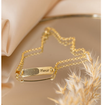 Gegraveerde sieraden Black bracelet for men