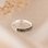 Gegraveerde sieraden Ring met Vingerafdruk - 3 mm - Zilver