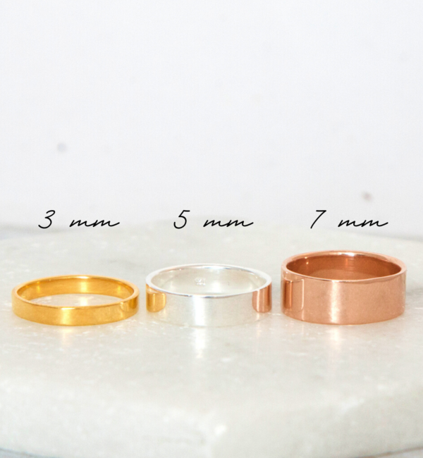 Gegraveerde sieraden Ring met Vingerafdruk - 7 mm