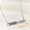 Gegraveerde sieraden Horizontal Bar Necklace with Name and Fingerprint