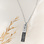 Gegraveerde sieraden Bar Necklace with Fingerprint and Own Handwriting