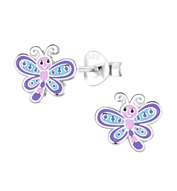 KAYA sieraden Silver Children's Earrings 'Dragonfly'