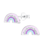 KAYA sieraden Silver Children's Earrings 'Purple Rainbow'