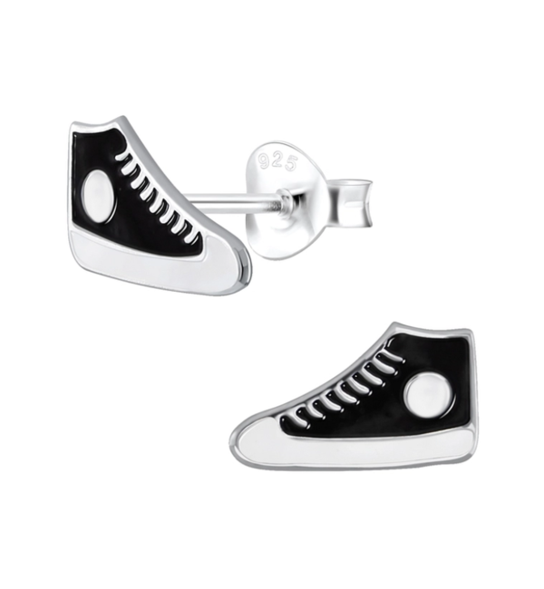 KAYA sieraden Silver Children's Earrings 'Sneakers'