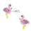 KAYA sieraden Children's earrings 'Glitter Flamingo' with Crystals