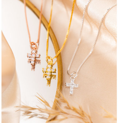 KAYA sieraden Necklace 'Crystal Cross'