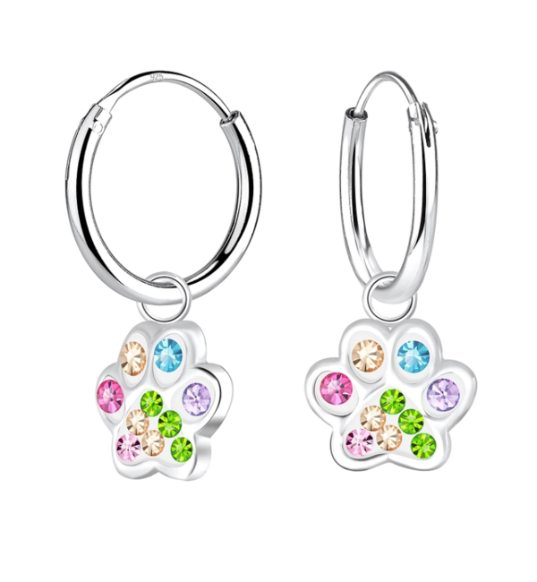 KAYA sieraden Creolen 'Glitter Pootje' met Kristallen