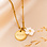 KAYA sieraden Necklace 'Balls' with Mother of Pearl Flower and Engraving | Stainless Steel