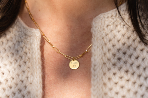 Goud vergulde ketting met schakels