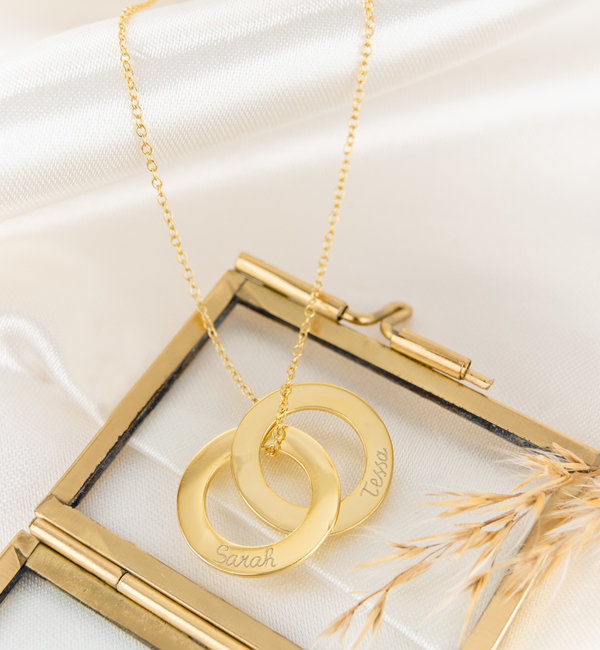Sieraden Ketting 'Intertwined' met Gravure