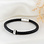 KAYA sieraden Leather bracelet with Personalised stainless steel rings