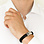 Gegraveerde sieraden Bracelet Men with Fingerprint and Name - Leather