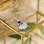 KAYA sieraden Birthstone with Birth Flower Necklace I July