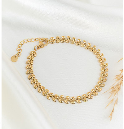 KAYA sieraden Armband met Blaadjes | Stainless Steel
