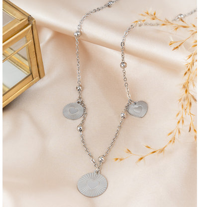 KAYA sieraden Necklace with hearts | Stainless Steel