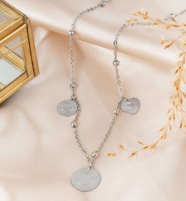 KAYA sieraden Necklace with Hearts | Stainless Steel