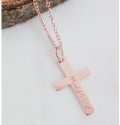 KAYA sieraden Gepersonaliseerde Ketting  Cross'