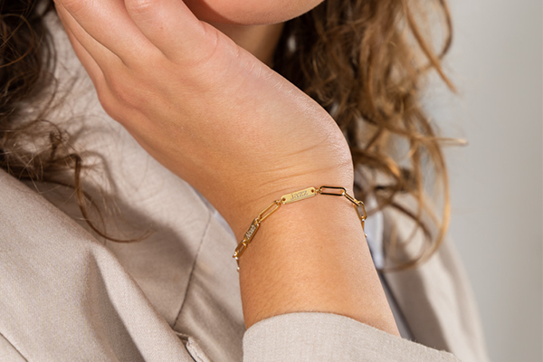 goud vergulde closed forever armband met namen