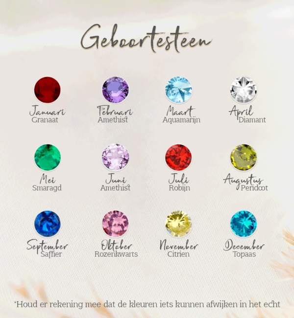 KAYA sieraden Ring & Earrings Set with Birthstones I Choose the color