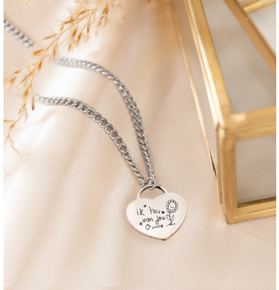 KAYA sieraden Necklace with Children's Drawing | Stainless steel
