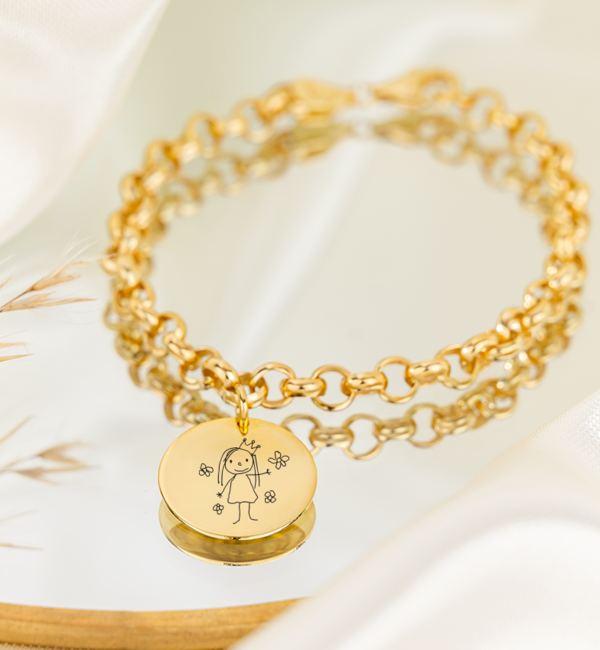 KAYA sieraden Children's drawing Bracelet 'Jasseron'