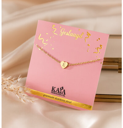 KAYA sieraden Geslaagd Armband met Letter | Stainless Steel