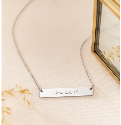 KAYA sieraden Graduation Necklace with Engraving | Stainless Steel