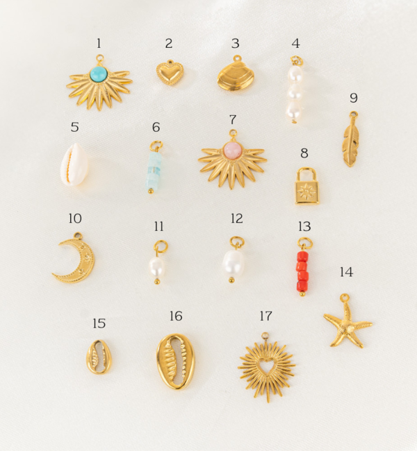 KAYA sieraden Red Necklace Coral 'Nova PÃ©rola' Choose your Charms | Stainless Steel