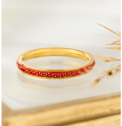 KAYA sieraden Ring 'Red' | Stainless Steel