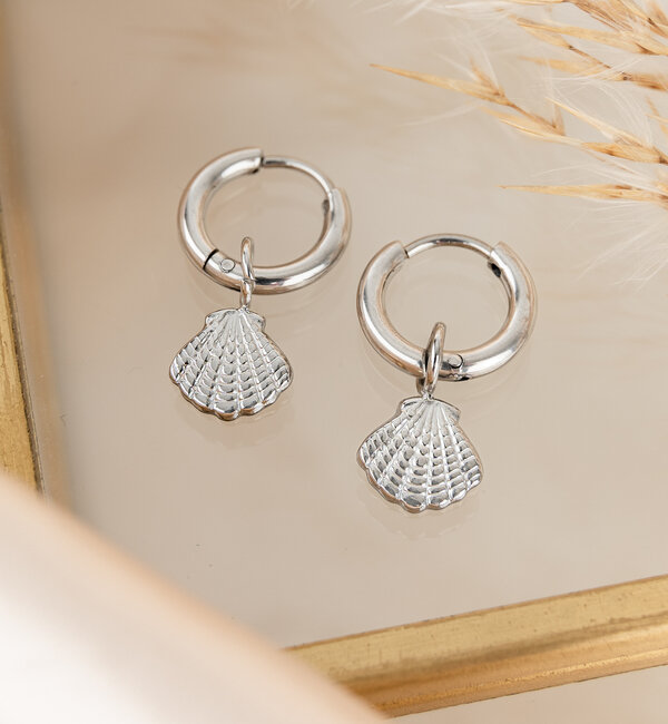 KAYA sieraden Creole Shells 'Nova PÃ©rola' | Stainless Steel