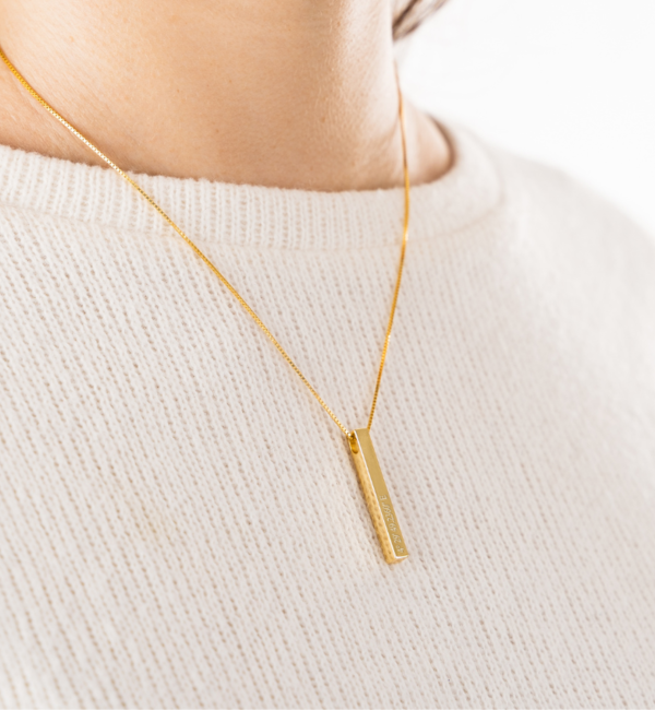 KAYA sieraden Bar Necklace with Coordinates