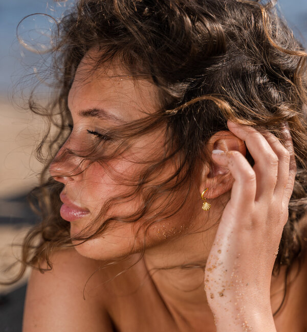 KAYA sieraden Creole Shells 'Nova PÃ©rola' | Stainless Steel