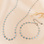 KAYA sieraden Bracelet and Necklace Set Turquoise 'Flowers' | Stainless Steel