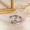 KAYA sieraden Silver ring with two birth stones 'close to my heart'