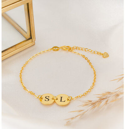 KAYA sieraden Letter Armband 2 Initialen