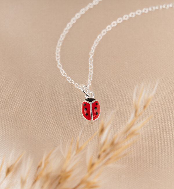 KAYA sieraden Silver Children's Necklace 'Ladybug'