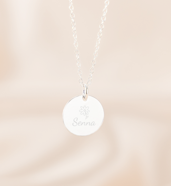 KAYA sieraden Silver Children's Necklace with Name | Choose Your Symbol