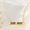 Gegraveerde sieraden Horizontal bar necklace with fingerprints