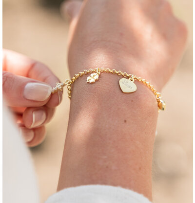 KAYA sieraden Bedelarmband 'Fijne Jasseron' | Stel Zelf Samen