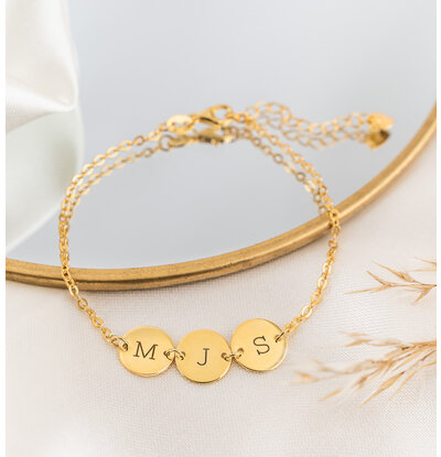 KAYA sieraden Letter Armband 3 Initialen