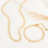 KAYA sieraden Bracelet and Necklace Set White 'Flowers' | Stainless Steel