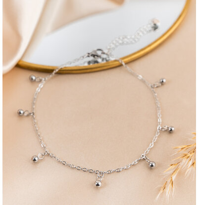 KAYA sieraden Anklet 'Bolletjes' | Stainless Steel