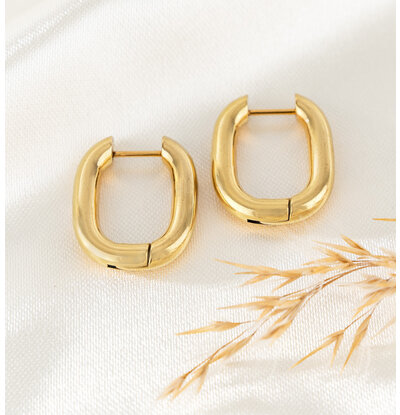 KAYA sieraden Earrings 'Oval' | Stainless Steel