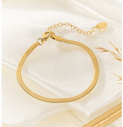 KAYA sieraden Platte Armband | Stainless Steel