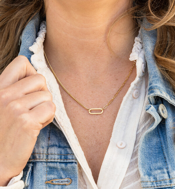 KAYA sieraden Chain necklace ‘Oval’ | Stainless Steel