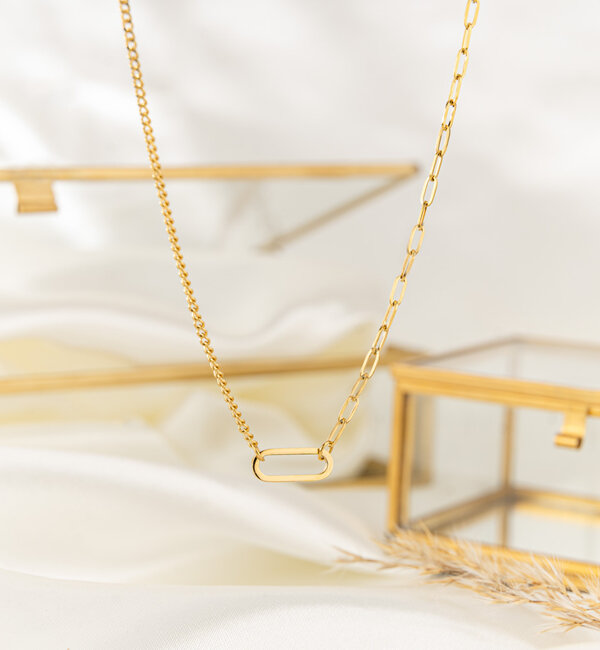 KAYA sieraden Chain necklace ‘Oval’ | Stainless Steel