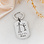KAYA sieraden Stainless Steel Sleutelhanger 'Tekening'