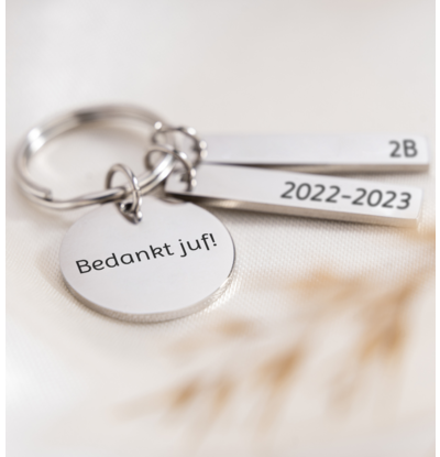 KAYA sieraden Keychain for Teacher | Choose Your Charms