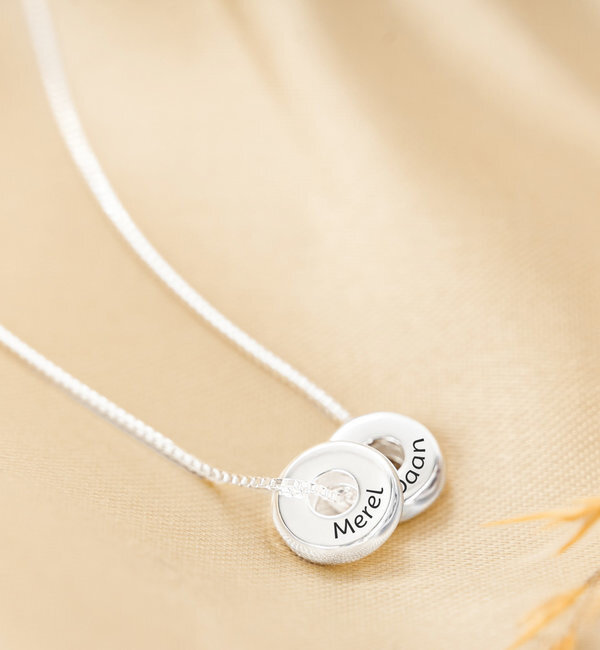 KAYA sieraden Necklace with Birthstone & Name Charm     - Copy