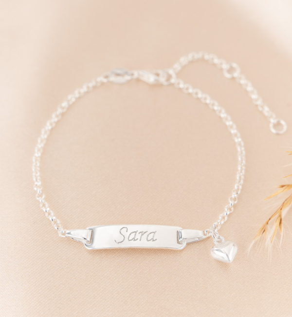 KAYA sieraden Personalized Bracelet ‘Classic Bar’ with Charm